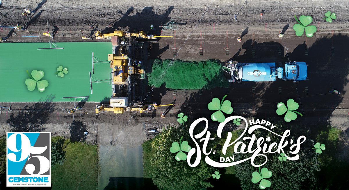 HAPPY ST. PATRICK'S DAY! Hope you have a very GREEN St. Patty’s – If it’s all green it’s all good!! #StPatricksDay #greenconcrete #pourgreen