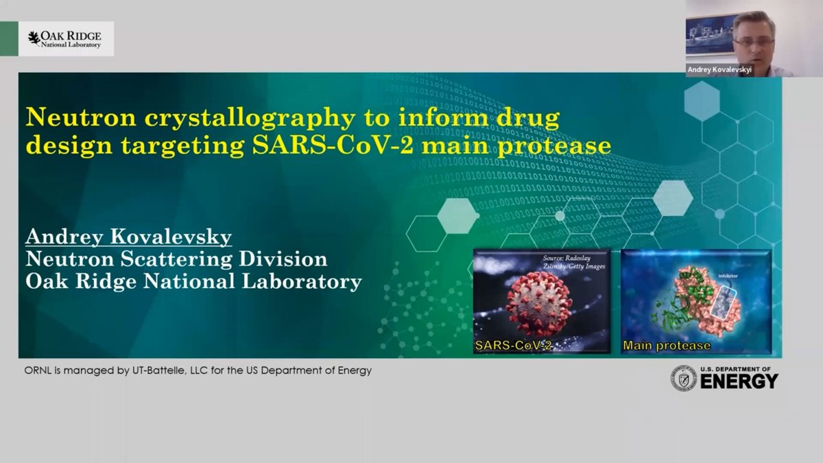 ILLGrenoble's tweet photo. Don't miss the #replay of @KovalevskyAY 's colloquium @ILLGrenoble
𝙉𝙚𝙪𝙩𝙧𝙤𝙣 𝙘𝙧𝙮𝙨𝙩𝙖𝙡𝙡𝙤𝙜𝙧𝙖𝙥𝙝𝙮 𝙩𝙤 𝙞𝙣𝙛𝙤𝙧𝙢 𝙙𝙧𝙪𝙜 𝙙𝙚𝙨𝙞𝙜𝙣 𝙩𝙖𝙧𝙜𝙚𝙩𝙞𝙣𝙜 #SARS_CoV_2 𝙢𝙖𝙞𝙣 𝙥𝙧𝙤𝙩𝙚𝙖𝙨𝙚

Slides + video available : https://t.co/OEzpn0t314
 #Neutrons4society https://t.co/lQ8hCspbWr