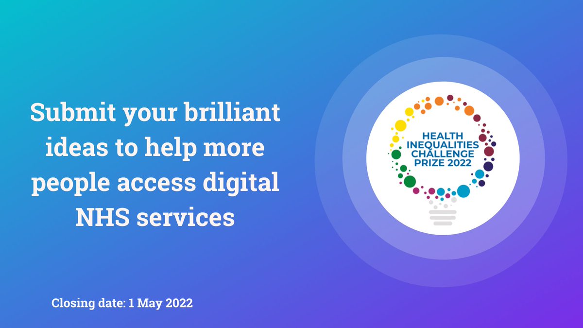 CambsPboroICS's tweet photo. Got a brilliant idea to help more people in our area access digital health services? Apply by 1 May for the first ever Health Inequalities Challenge Prize, with a chance to win up to £13,000 in grants for your project! Visit  https://t.co/8rhv4Z38os to find out more. https://t.co/KnfcIEqhsM
