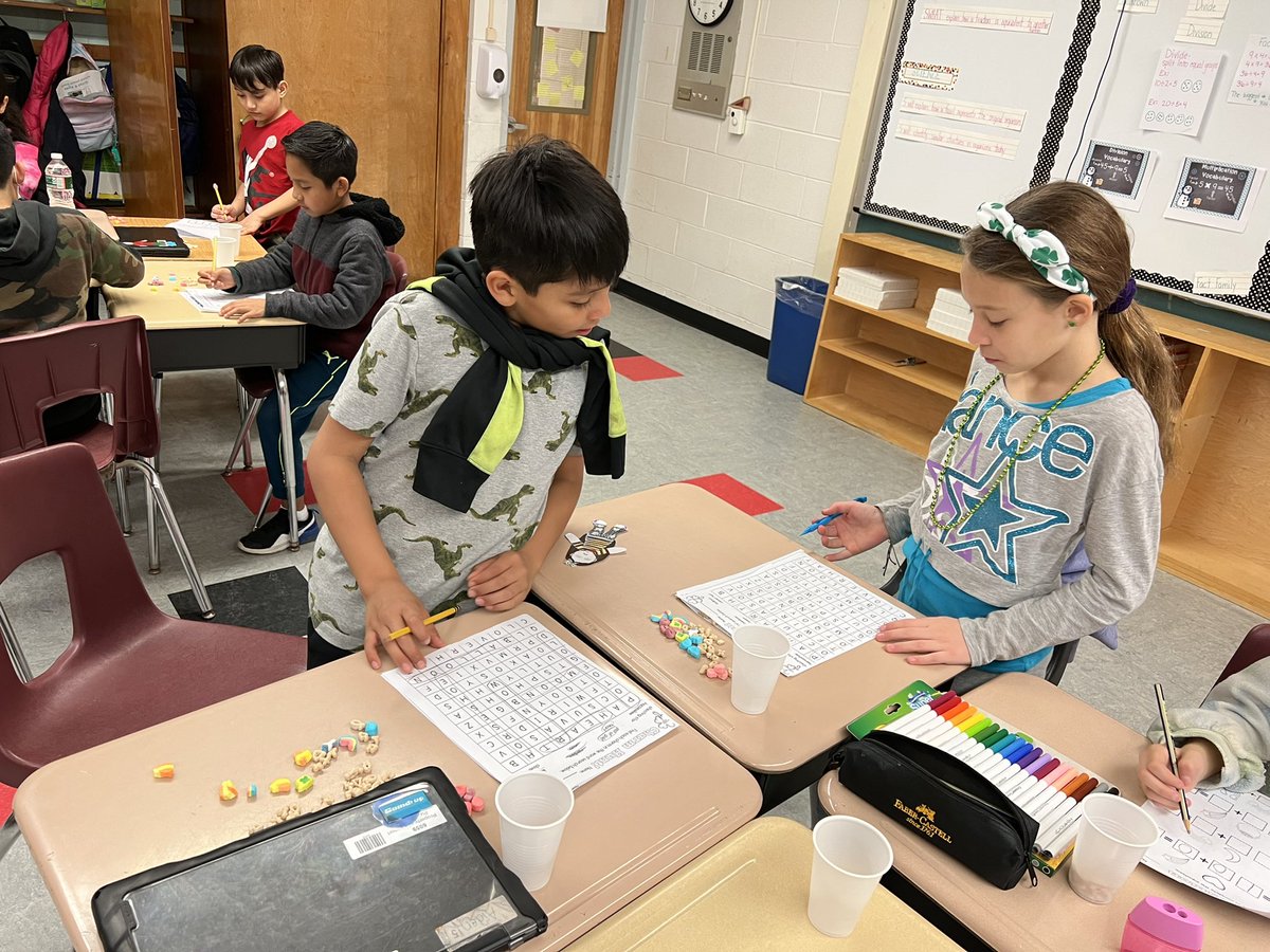Feeling lucky while using Lucky Charms in math! ☘️