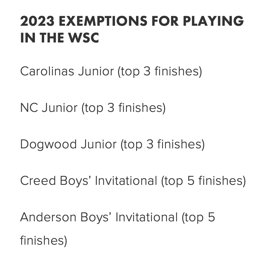 WebbSimpsonC's tweet image. We are excited to announce for the first time in the history of the Webb Simpson Challenge, we are offering 19 exemptions to 5 different notable junior tournaments. 

Webbsimpsonchallenge.com

@CGAgolf1909 @webbsimpson1
