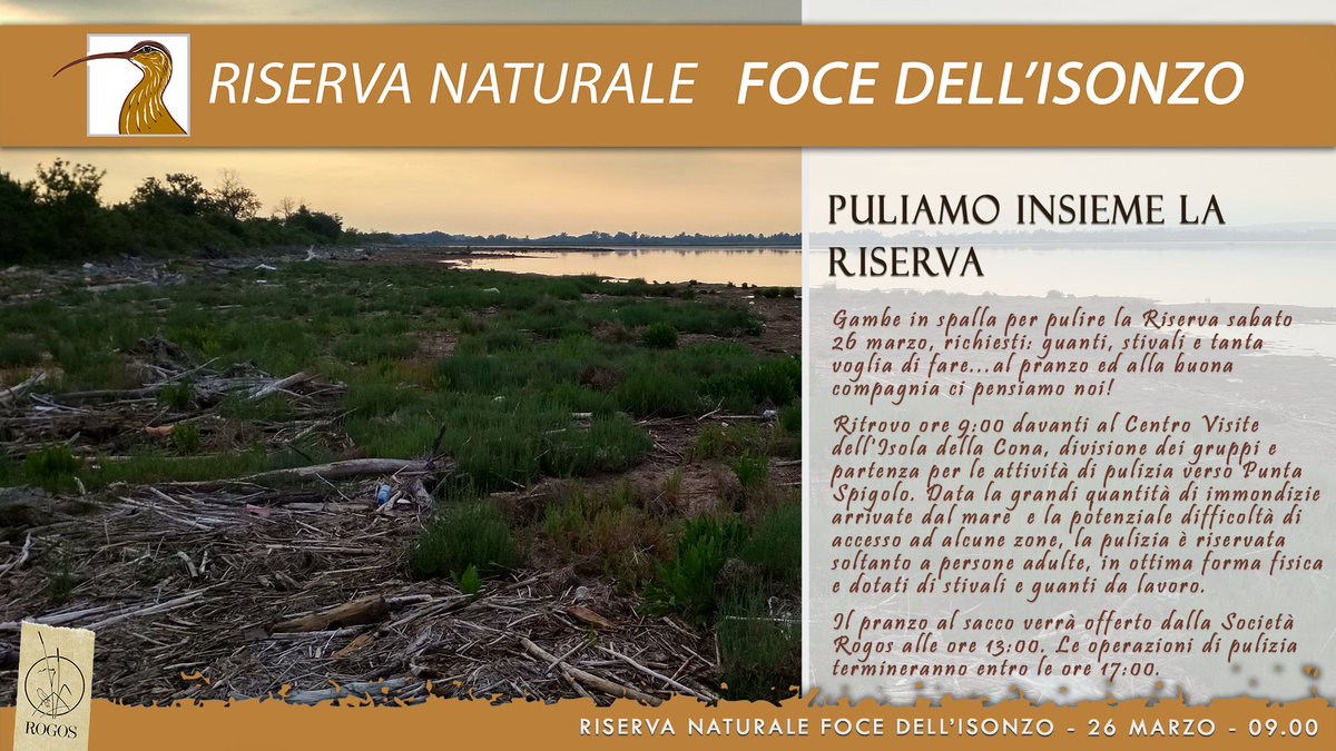 FoceIsonzo's tweet photo. Gambe in spalla per pulire la Riserva sabato 26 marzo, richiesti: guanti, stivali e tanta voglia di fare... al pranzo ed alla buona compagnia ci pensiamo noi! 

Info➡️https://t.co/VHzNVesQW9 https://t.co/x6aa7XFNcv