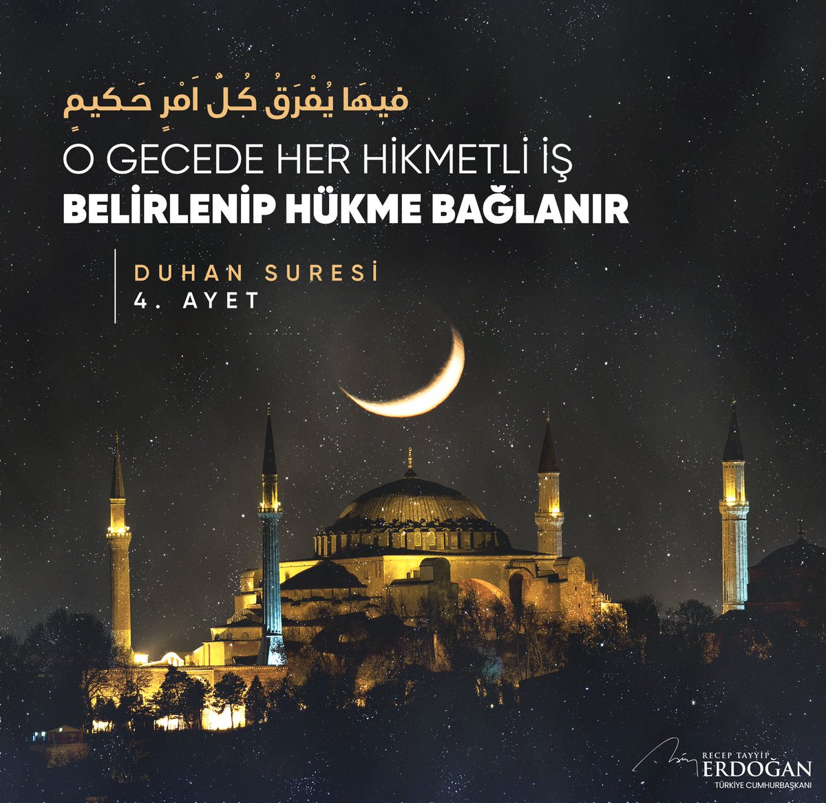Milletimizin ve tüm Müslümanların Berat Gecesi’ni canıgönülden tebrik ediyor, Peygamber Efendimizin özel önem verdiği rivayet edilen bu mübarek gecenin insanlık için hayırlara vesile olmasını diliyorum.
