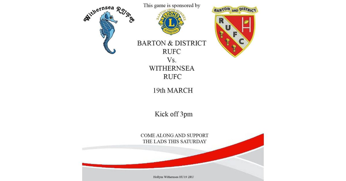 Barton's upcoming match this Saturday 19.03.22
pitchero.com/clubs/bartondi…