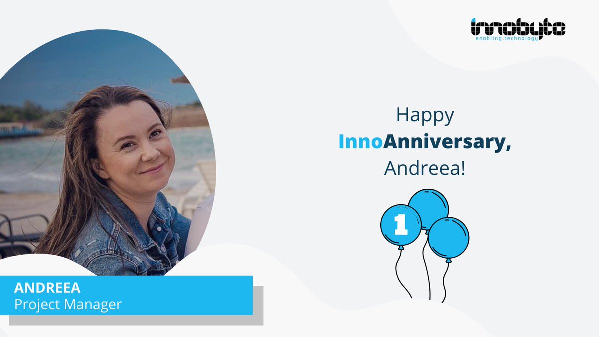 innobyte's tweet photo. Happy 1st InnoAnniversary, super cheerful and awesome #ProjectManager! 🥂 Your work is fantastic, and you inspire us with your commitment, positive attitude and professionalism! Keep on rocking, Andreea!🤘
#yourock #celebratingtogether #InnobyteTeam #Innobyte https://t.co/I6PAjmEH5B