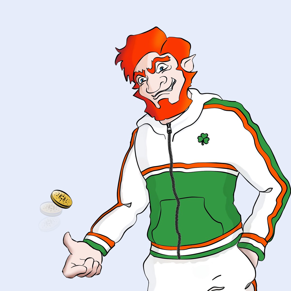 NfTcryptochauns's tweet photo. @CardanoFeed This Irish Cryptochaun plays full forward in the IOHK team, the striker with the eye on the Cardano ball.

Hand Drawn, just 55 minted for #stpatricksday2022.  

#cardano #ada #nftart #cryptoart  

https://t.co/pxZIvb4Htk

Please RT https://t.co/P9kaZkwkzA