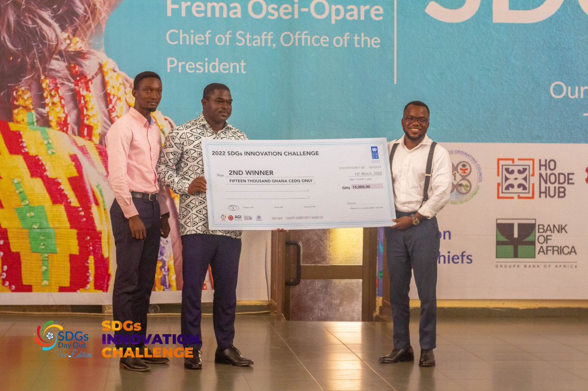 NodeEight's tweet photo. Visuals from #SDGsInnovationChallenge at the G.M Afeti Auditorium of the Ho Technical University. Innovators pitched their #SDGs driven solutions to the Audience and Judges. We congratulate all participatory teams for their efforts.
#SDGsDayOut
#SDGsHo
#Ho
#LeaveNoOneBehind https://t.co/ibdHLU7Eqa
