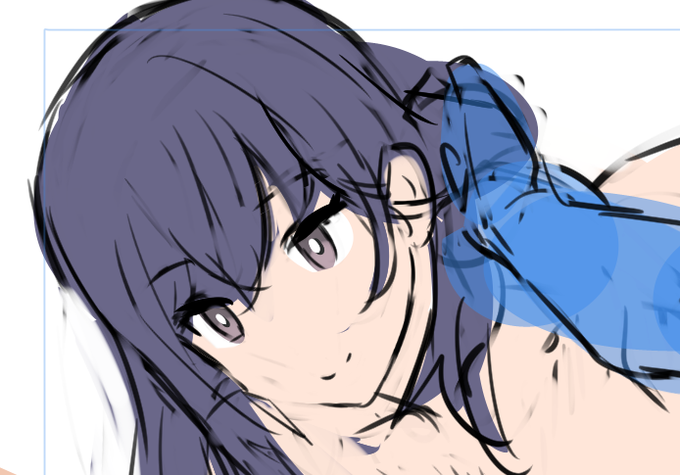 左手がちょっと分かりづらかったので後で、御手だけ3Dモデルの力、お借りします! みたいな感じになりそう。 