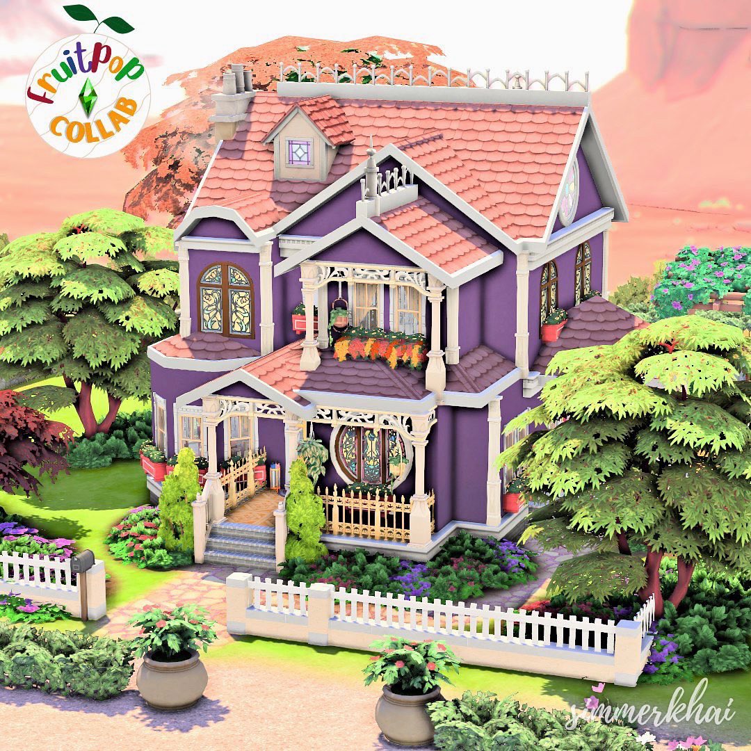 simmerkhai's tweet photo. The Plum House for #fruitpopcollab !
.
Speed build video >> https://t.co/kOYb198l8M
.
#showusyourbuilds #TheSims https://t.co/qiaoClIyYG