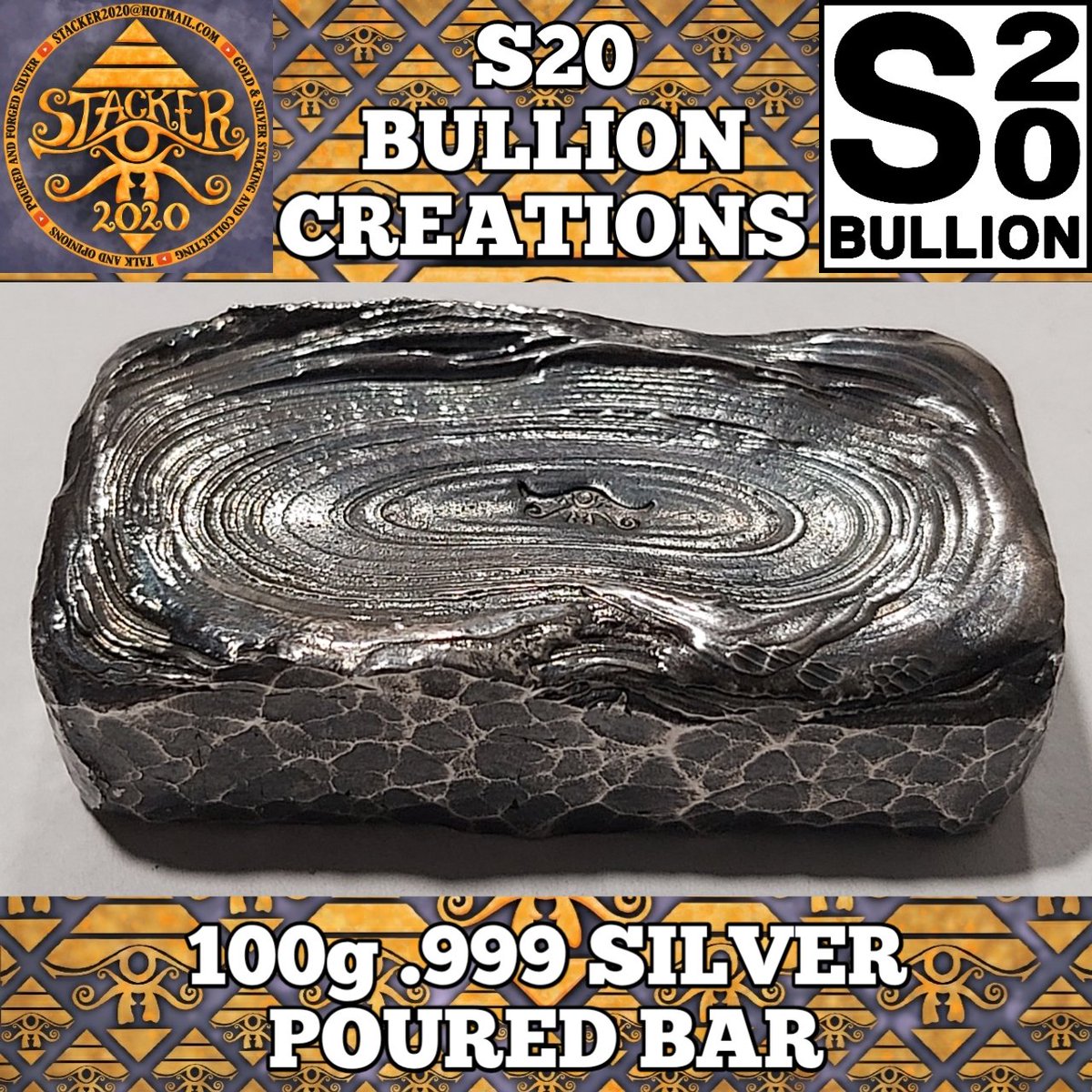 s20_bullion's tweet photo. One of my favourite pieces I kept for myself. Love those ripples, ridges and the hammered side texture!
#Silver #SilverArt #SilverPour #S20Bullion #Stacker2020 #SilverRipples https://t.co/de72tX3Uso