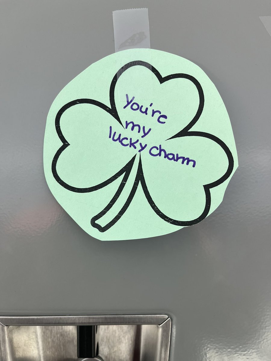 ToddHeugh's tweet photo. Larson Student Council spreading a little positivity this St. Patrick’s Day by hanging shamrocks on all student lockers.  @LarsonMS #larsonstrong https://t.co/iuOkKCgegh