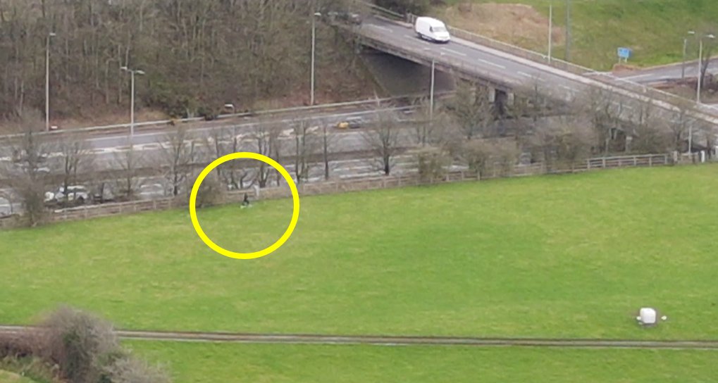 dronesWMP's tweet photo. Following a van driver trying to escape from @WMPDogs and @CMPG , @dronesWMP located the offender (circled in yellow) trying to find a way out after he had dumped his unwanted belongings on the side of the road #flytipping. Good tracking from PD Jet 🐶 https://t.co/jXIuliJzOM