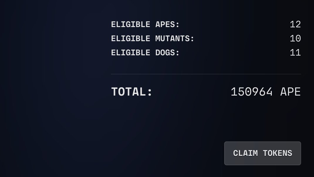 So <a href="/BoredApeYC/">Bored Ape Yacht Club 🍌</a> just gave me another free $1M just for holding based on current prices of $APE coin 🤯🤯🤯.

Insane.