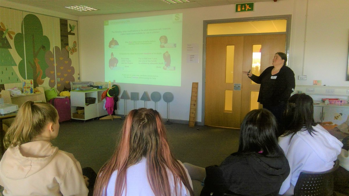 BSDCofficial's tweet photo. Our Level 3 Early Years learners have been taking part in Paediatric First Aid training today with Staffordshire First Aid Training, building on their employability and professional skills. #BSDC https://t.co/1fnHIL8Hwk