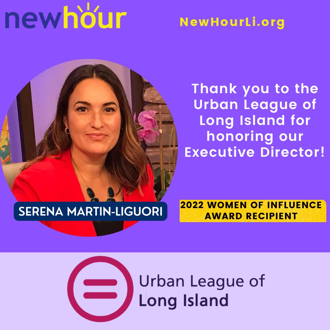 NewHourNY's tweet photo. Thank you to the Urban League of Long Island for honoring our Executive Director with the 2022 Women of Influence Award! https://t.co/RkcBm5a9rn