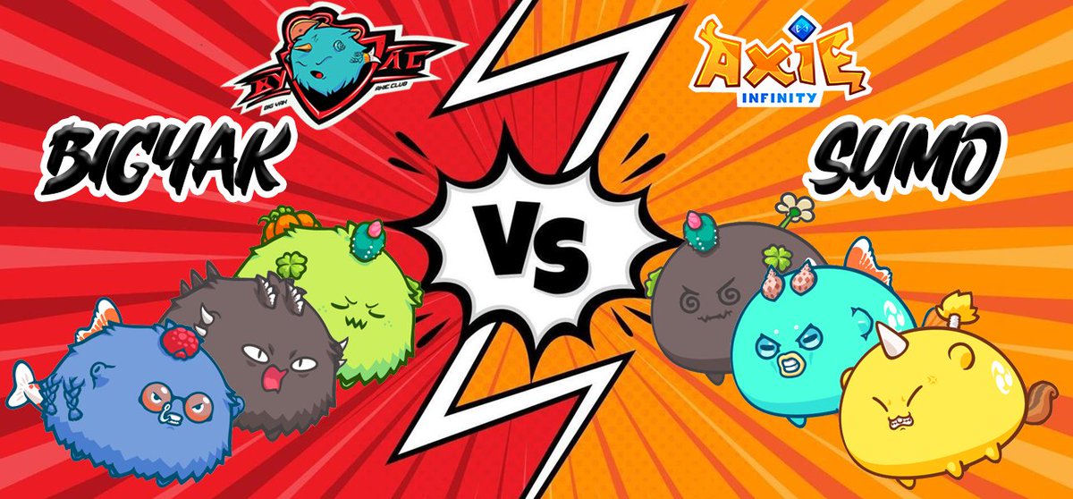 BigYakAxieClub's tweet photo. This is it. 
The event of the season. 
Load the wagons &amp; saddle 'em up.
It's time to compete in Axie Infinity's BIGGEST rivalry! 

❗️ BIGYAK - V - SUMO I ❗️

APRIL 1st - 3rd!

Which side are you on?! #YakvSumo1 https://t.co/1Q8IR5hM4H