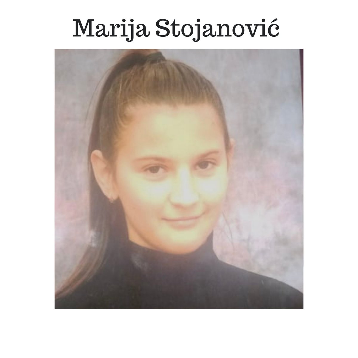 Marija Stojanović je nestala 12. marta 2022. godine u Ratkovu.

 U trenutku nestanka na sebi je imala zelenu jaknu sa rozom postavom, farmerice i crne duboke patike.

Ukoliko imate bilo kakvu informaciju obavestite policiju. 

Nestali ne smeju biti zaboravljeni! 🙏🏼