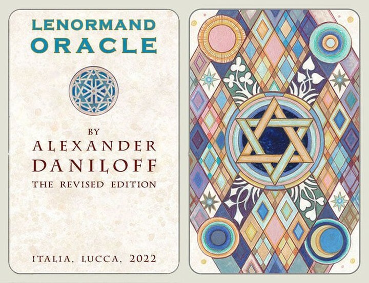 alicrosstarot's tweet photo. If you missed out on the previous publication of Alexander Daniloff's beautiful #lenormanddeck I am here to share the good news that he has republished! 

New card back, but same magnificently coloured #lenormandcards! 

The decks will be signed, but not… https://t.co/PMlLUgGzTv https://t.co/m2NUgbjyNN