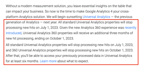 weareapplied's tweet photo. Google UA is dead. Long live GA4! If you own a website and use #GoogleAnalytics to measure performance, then this news is huge! 🤯

New data collection will cease in July 2023 - historical data will disappear after Jan 2024. 
👉https://t.co/qPBbirxlqC

#GA4 #performancemarketing https://t.co/96cJDzYcHN