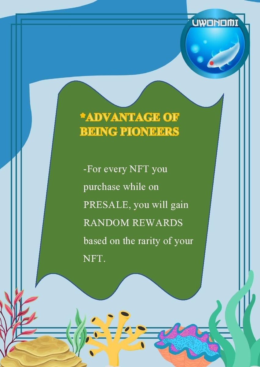 Uwonomi's tweet photo. GOOD DAY EVERYONE!! We're back for another update. Below is the advantage of being PIONEERS. Remember, we will be on PRESALE SOON so keep posted on all our social media accounts and don't miss our upcoming LIMITED OFFERS!! https://t.co/A281s8rqrd