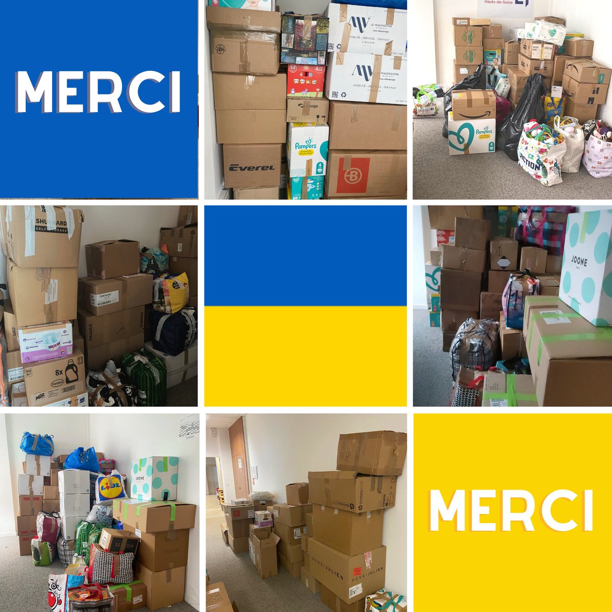 Medef92's tweet image. [SOLIDARITE] 🔵🟡 Le @Medef92 se mobilise pour venir en aide aux réfugiés Ukrainiens 
👏 Bravo et merci à nos adhérents pour leurs nombreux dons de matériels et équipements pour la collecte en faveur de l'Ukraine.
#solidarité #dons #StandWithUkraine #ukraine #medefhautsdeseine