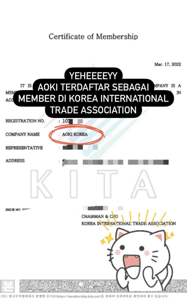 AOKI_warehouse's tweet photo. AOKI terdaftar di KITA 🥰
finally 🙏🏻💗

thankyou aoki members for your trust 💎

tag @EMSbyAOKI https://t.co/2O8A9gqfNc