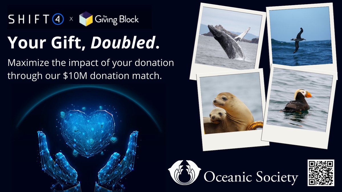 1 BTC allows us bring 8 underserved classrooms onto educational wildlife tours in the Bay Area. But by donating today through <a href="/TheGivingBlock/">The Giving Block</a>, we would be able to reach 16 classrooms thanks to the #CaringWithCrypto matching campaign with <a href="/Shift4/">Shift4</a>

Act now! bit.ly/3675WU3