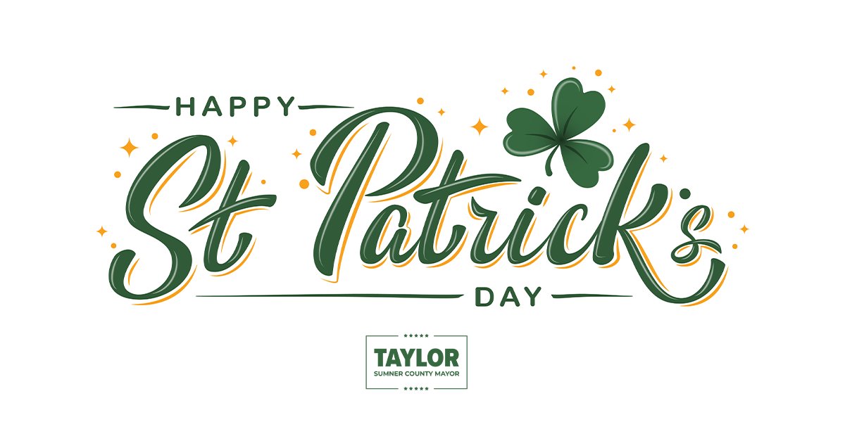 TaylorForSumner's tweet image. Happy St. Patrick’s Day, Sumner County! Don’t be that person that forgets their green today!