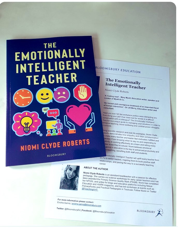 📚🚨 A chance to win a copy of <a href="/TheEQTeacher/">The Emotionally Intelligent Teacher</a>! 📚🚨 Three copies available. Suitable for LSAs / TAs, Teachers, Leaders… essentially any adult that works in a school! Like and retweet before the 31st of March, to be in for a chance to win! 👌🏻<a href="/BloomsburyEd/">Bloomsbury Education</a> #understandingothers