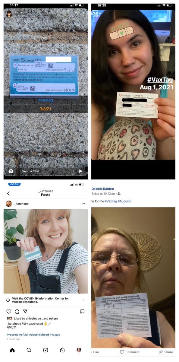 teamgnomad's tweet photo. item 72: Get as many people as you can vaccinated this week to post on social media with their card, #VaxTag and the date (personal info redacted). They must have been vaccinated DURING Hunt Week to count. #gish #gish2021 https://t.co/8CqNWez6PH