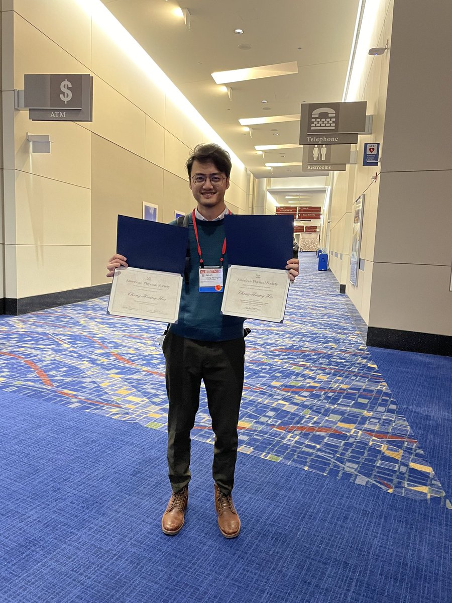 I’m honored and so grateful to be the recipient of two student awards at the 2022 American Physical Society March Meeting in Chicago. Hopefully new works can be published soon! #APSMarchMeeting @APSphysics @APSMeetings @Berkeley_EECS