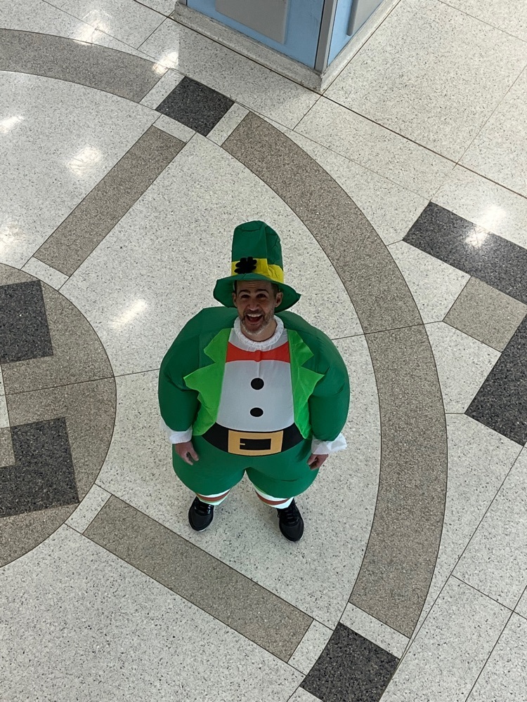 The annual “Wearin’ o’ the green” at RPIMS.  #WarrenWill work hard, and have fun doing it! #RPIMSRocks