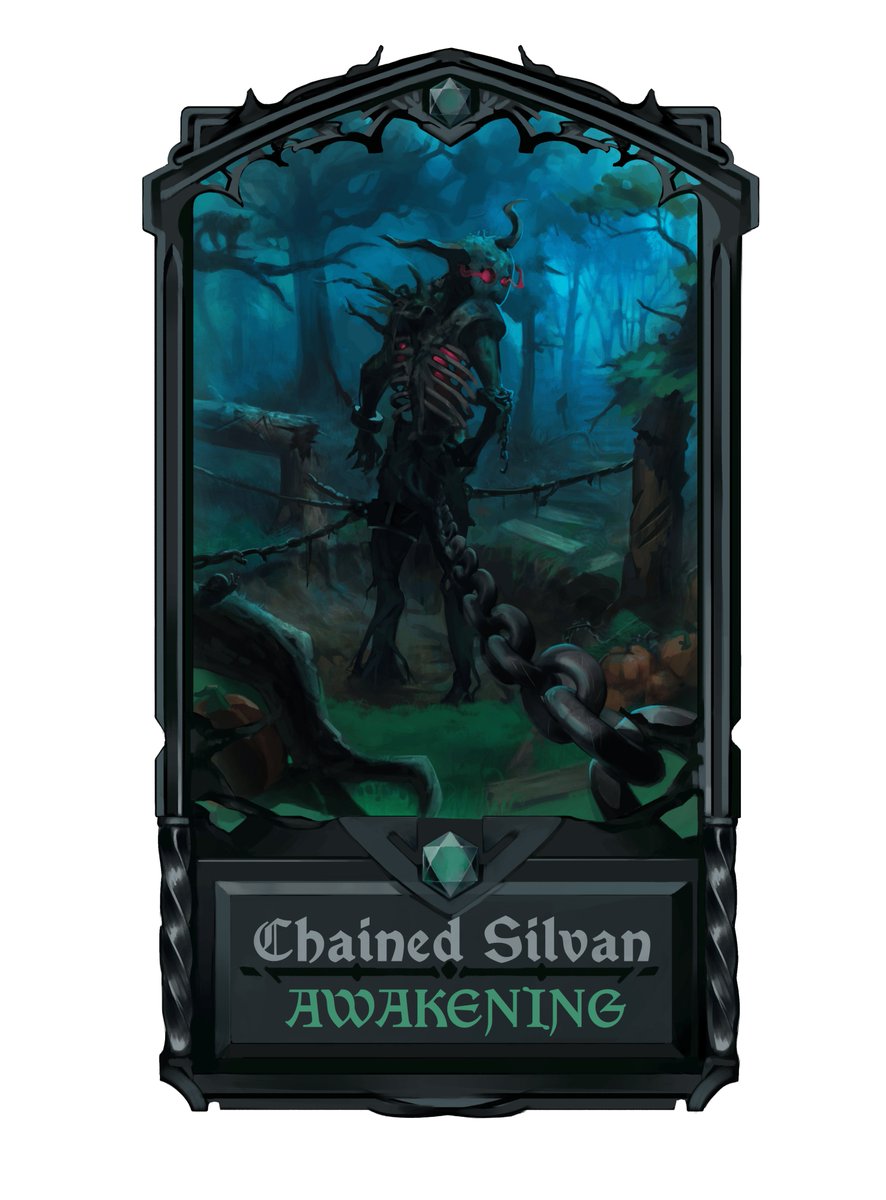 Good evening,mates! 🌆

Finally, here is the new card reveal - Chained Silvan! 🔥

We have some ready cards for you (project teaser still in work 🧑‍💻), lets hit here at least 10 likes and I will reveal another one asap! 👀

---
#GSMS #NFT #NFTCommmunity #NFTartist #P2E