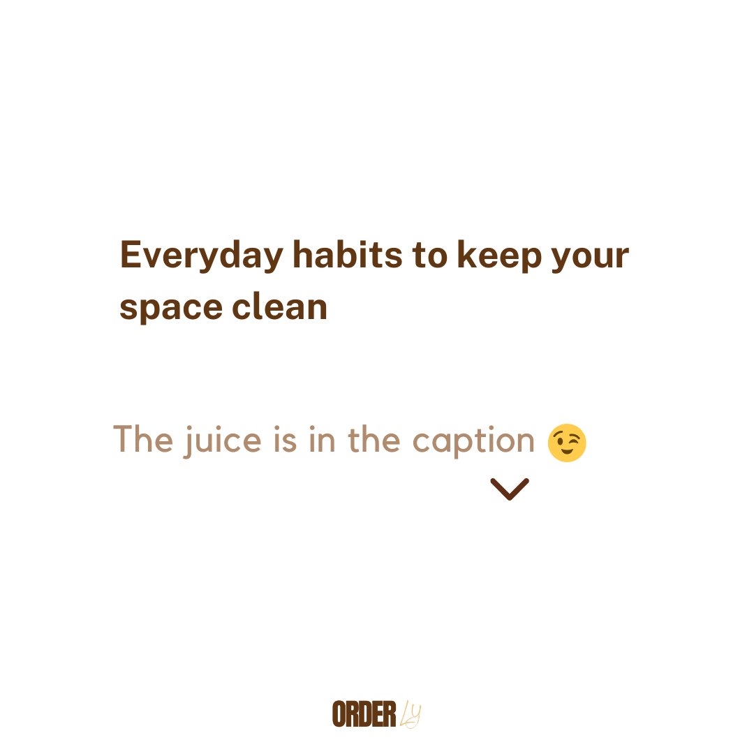 Orderlyspacesng's tweet photo. - Put things back where they need to go right away.

- Make your bed every morning

- Clean dishes right after you eat

- Do it now!

Send a DM or Whatsapp message to 08137367389 today https://t.co/kMPrIIrnpB
