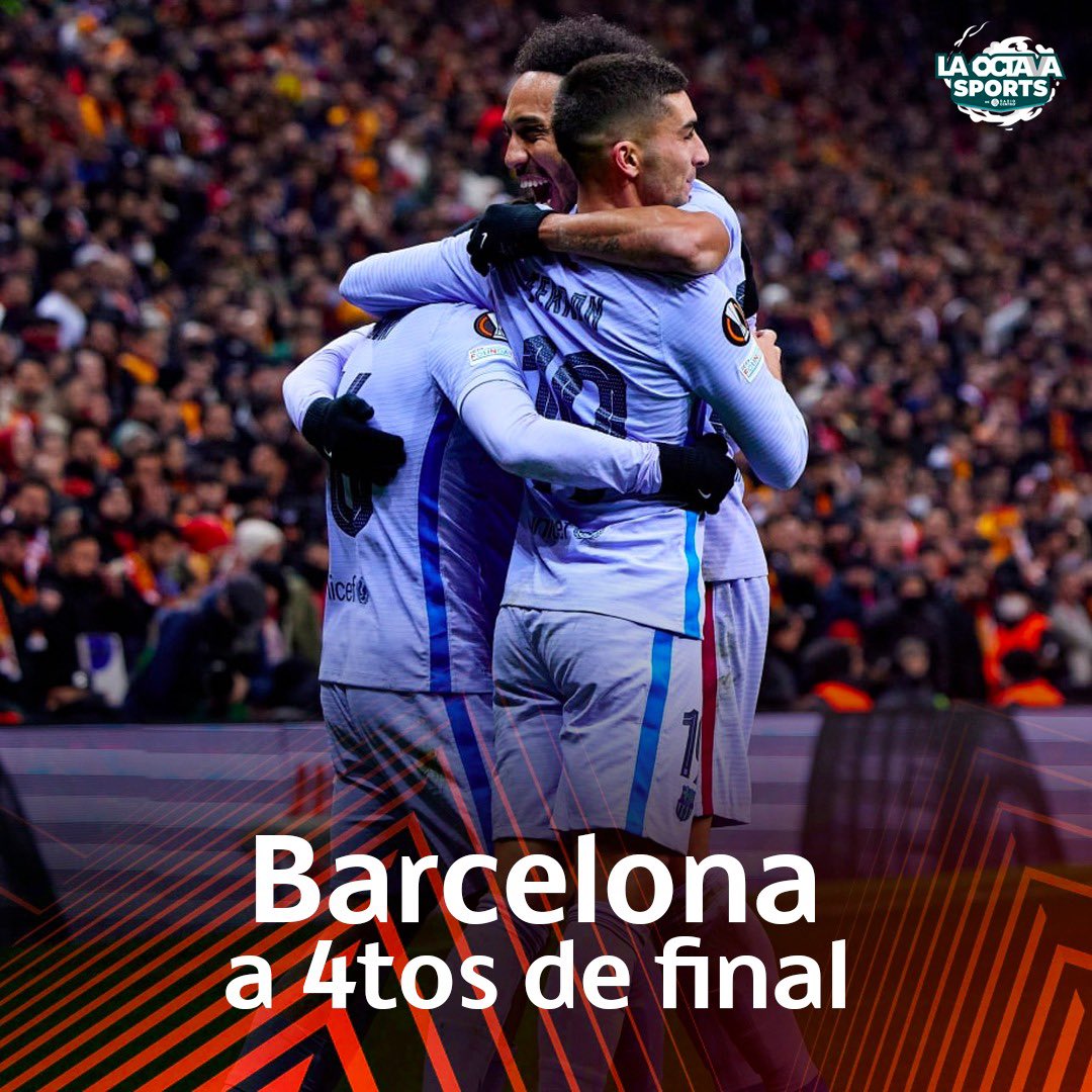 laoctavasports's tweet photo. MÁS CERCA DEL OBJETIVO 🟠
Barcelona derrotó 2-1 al Galatasaray para concretar su boleto a los cuartos de final de la Europa League 🔥
Confirman el gran momento que viven comandados por Xavi 👏🏻
#TeDaMásEmociones #Barcelona #Cules #GalatasarayBarcelona #GalBar #UEL #EuropaLeague https://t.co/5Im1hUxy4C