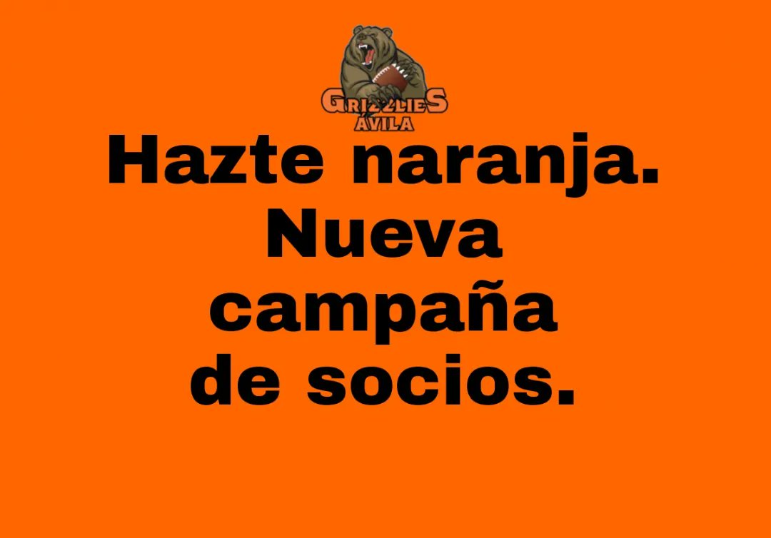 GrizzliesAvila's tweet photo. 🔥#HazteNaranja 🔥
Hazte socio y ayúdanos a organizar el primer torneo de flag Football en #Ávila.
Puedes hacer un bizum al 658891090 con la cantidad que tú quieras.
#BeAOrange #ÁvilaGrizzlies #FlagFootball #AlwaysAFighter https://t.co/fywDids7Vu