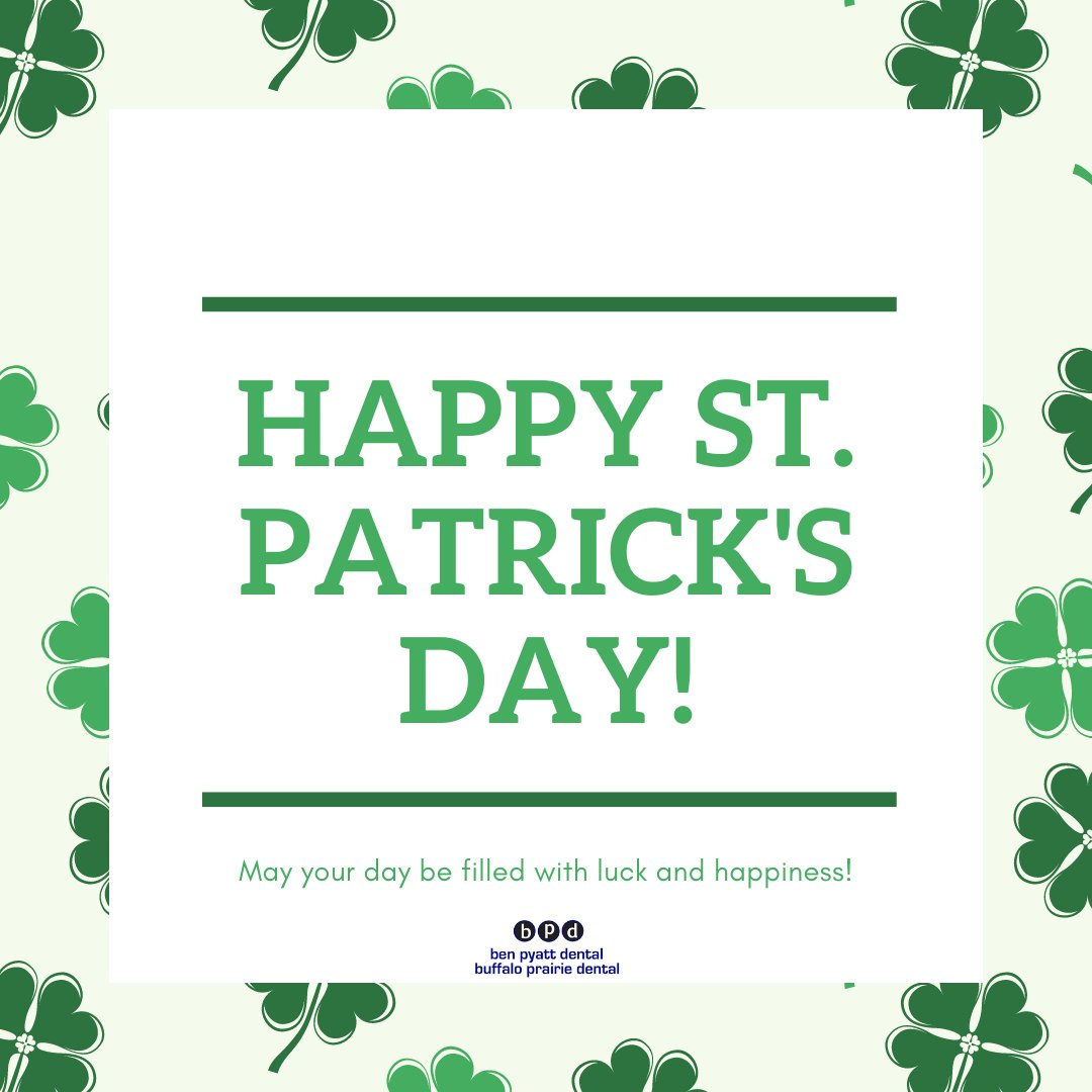 BenPyattDental's tweet photo. Your smile is worth more than a pot o' gold! Happy #StPatricksDay! #BuffaloMO #Dentistry #Smile https://t.co/0uSpgXTdXB