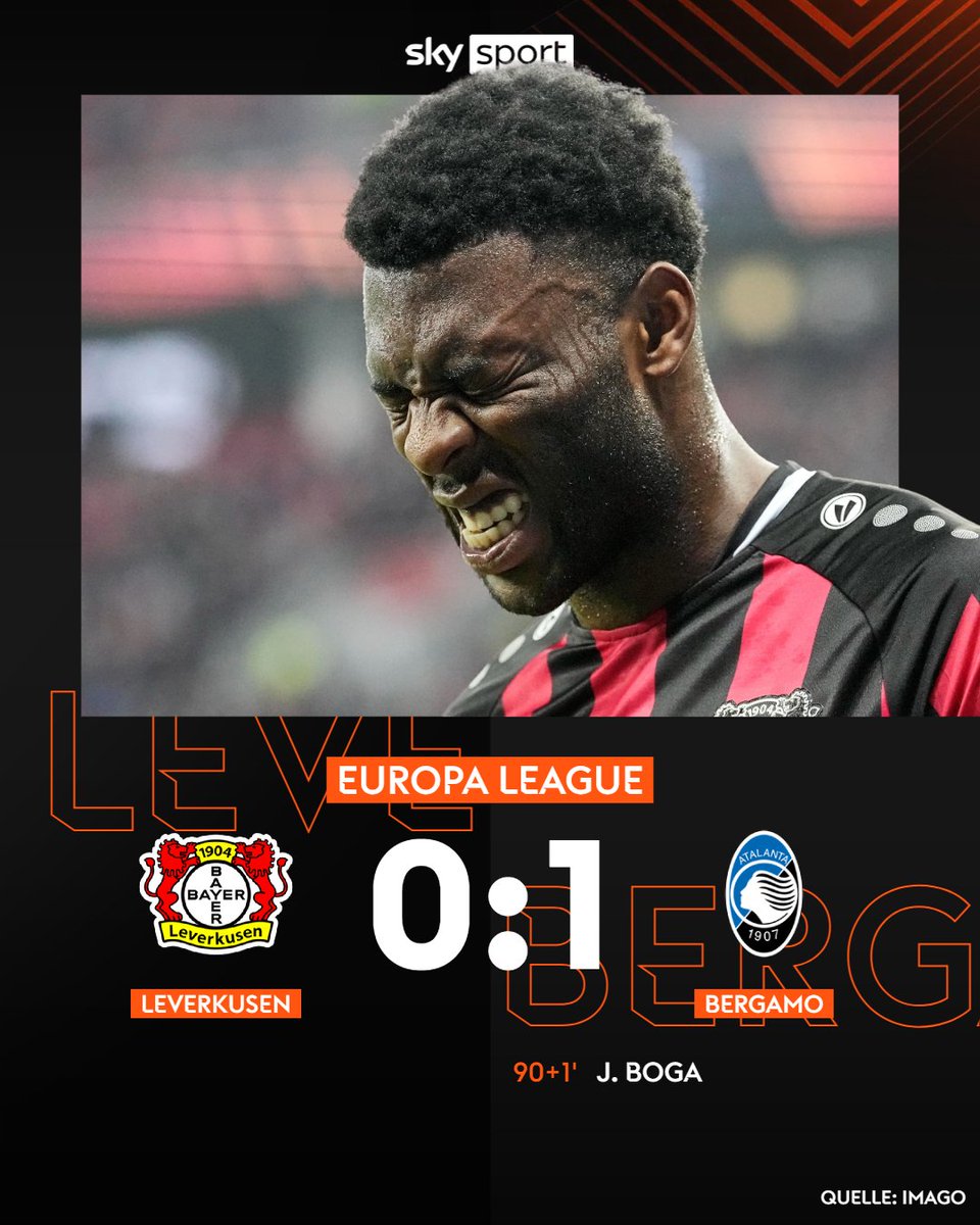 SkySportDE's tweet photo. Atalanta Bergamo hat auch das Rückspiel knapp gewonnen mit 1:0. Wegen einer 2:3 Niederlage im Hinspiel, ist Leverkusen damit raus.👀
#SkySport #Leverkusen #Bergamo #EuropaLeague #B04ATL https://t.co/HloySTTWL0