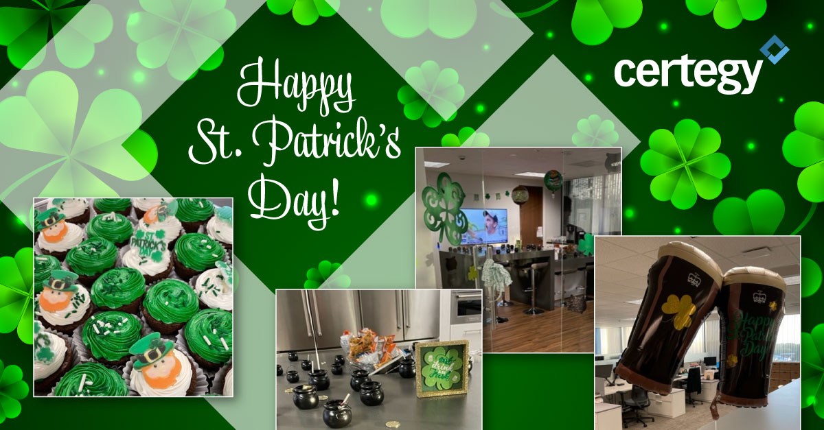 Certegy's tweet photo. The luck of the Irish hit Certegy today! Our employees enjoyed what the leprechaun left behind 🍀

#stpatricksday https://t.co/ZFgI26lCHz