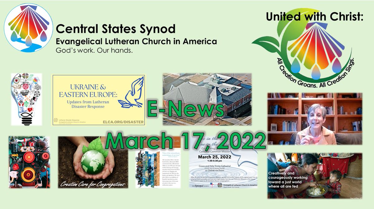 CSSynod's tweet image. Central States Synod E-Newsletter, March 17, 2022 - mailchi.mp/css-elca/centr…