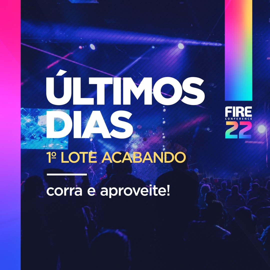 CfanBrasil's tweet image. ÚLTIMOS DIAS do primeiro lote. Aproveite o preço especial de lançamento! Corrrraaaaaaa!

fireconference.com.br 

#fire22 #danielkolenda #riocentro #riodejaneiro