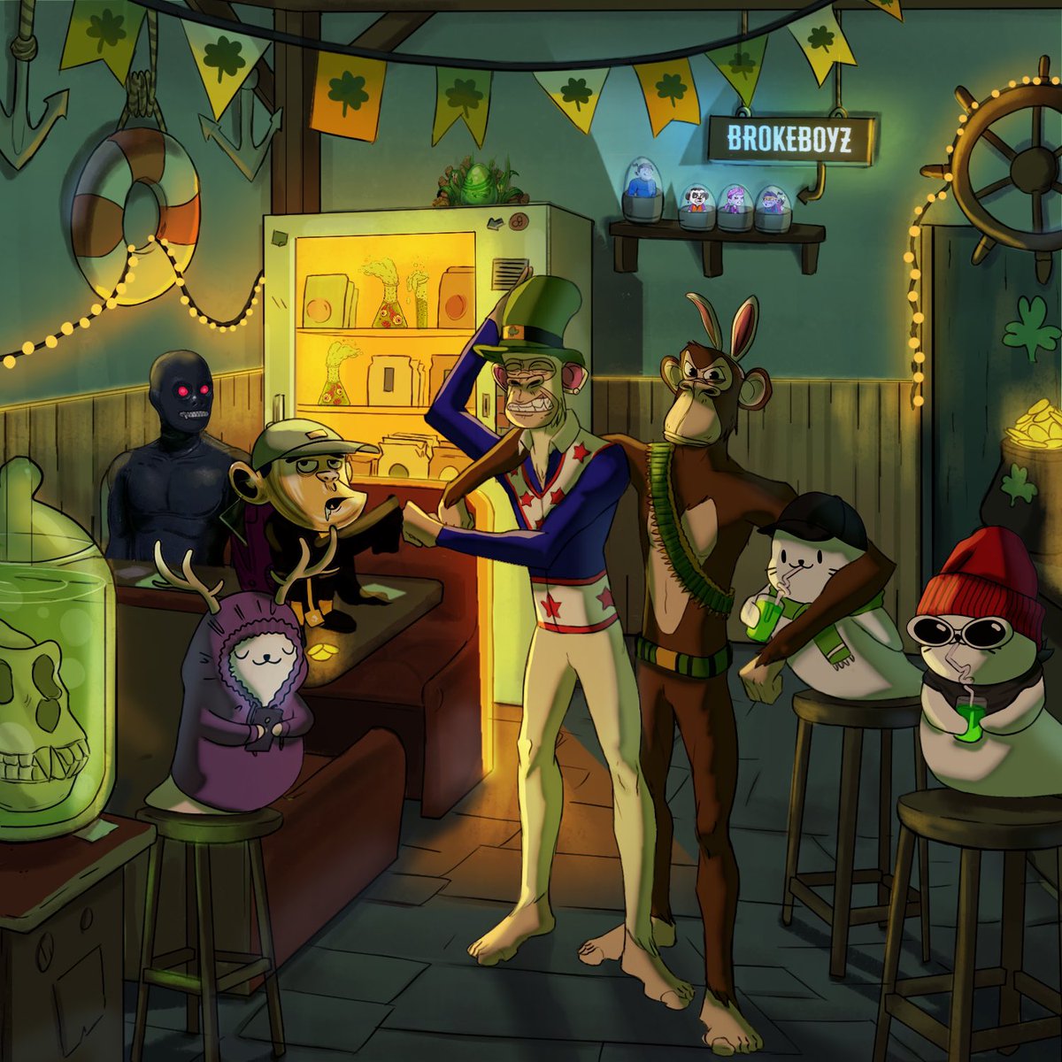 bayc9797's tweet photo. hanging out with some of my favs and having a good time together..

happy #StPatricksDay to all of you my frens 💙 https://t.co/ch2oPvrwwU