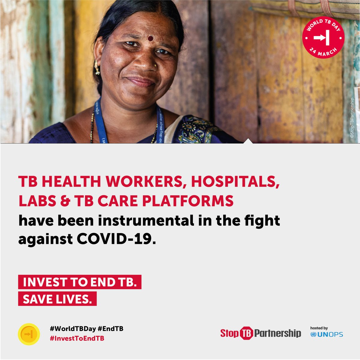 #WorldTBDay 2022 is 7 days away⏰! #EndTB 

A shout-out to all TB health workers, TB practitioners (public-private, informal, traditional..) 👏

You've responded to #COVID19 and you're the frontline in the fight of TB and any future pandemic. #InvestToEndTB