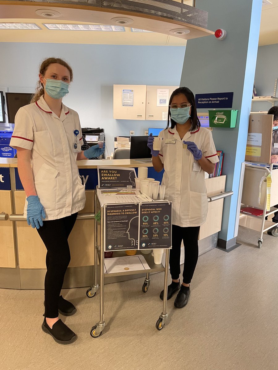 NNUH_SLT's tweet photo. Celebrated #SwallowAware2022 at @NNUH 🥳 Our MDT @NNUHdietetics, @NNUHphysio, @NNUH_OT, nursing staff and doctors tried thickened fluids and completed our ‘guess the food consistency’ quiz winning our #SwallowAware certificates🎉🥇 @RCSLT https://t.co/c6nEDM8QOt
