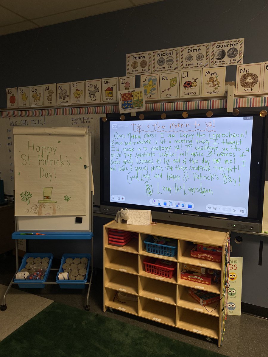 MissBehn's tweet photo. When you have an all day PD on St. Patrick’s Day but still want to keep the magic alive 🍀 https://t.co/hzFn6LXM2s