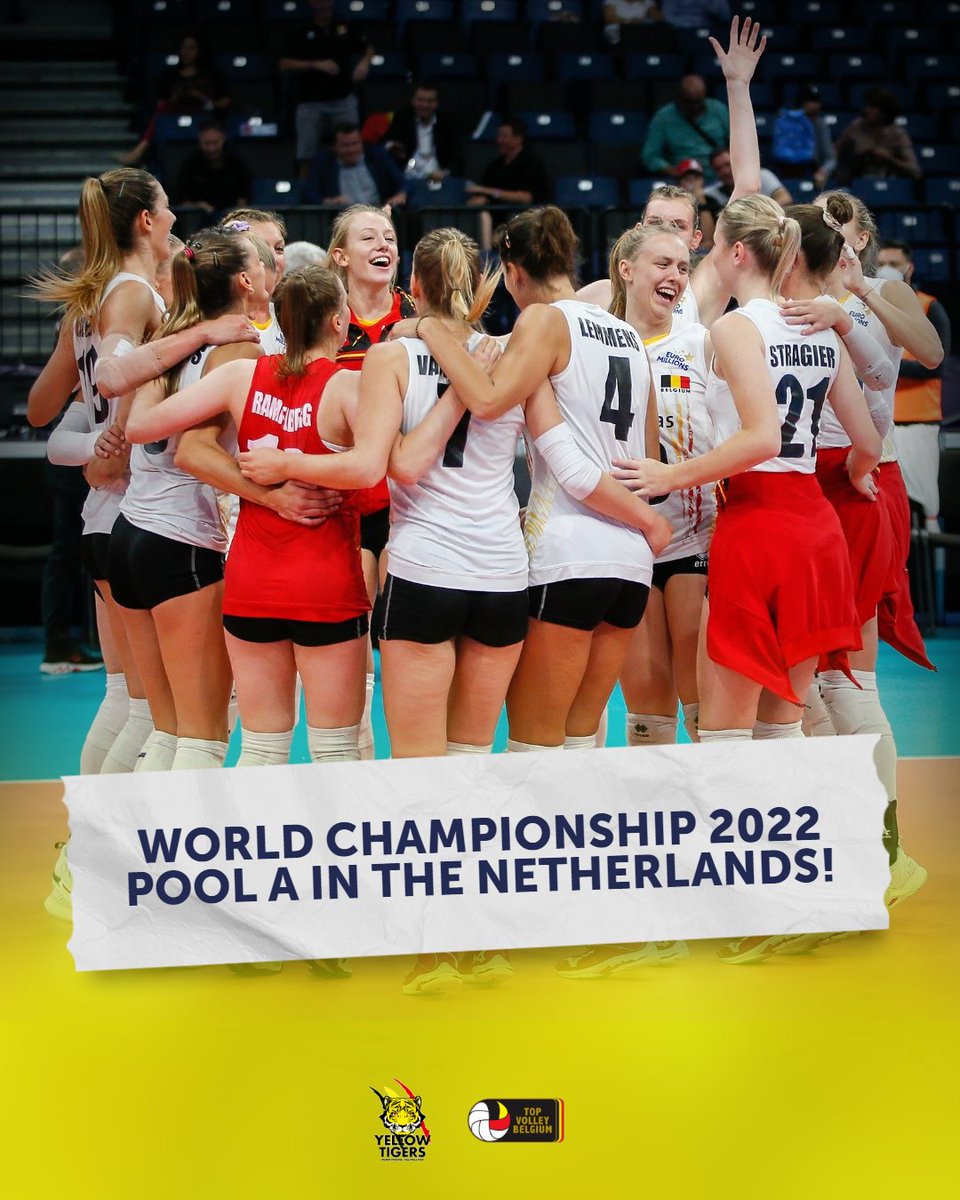 De Yellow Tigers kennen hun WK tegenstanders! Uitgeloot in Poule A, krijgen we wederom een derby der Lage Landen. Alles over de loting lees je hier: volleyvlaanderen.be/nieuws/yellow-…
#Electrifying2022 #WKVolleybal2022