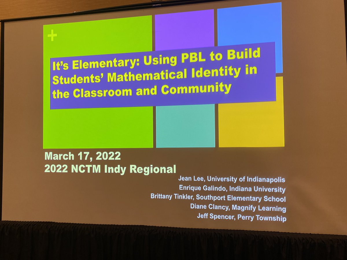 Excited to share our learning and story of PBL! Talking about our PBL journey in Perry Township the book that shares our story #NCTMIndy2022