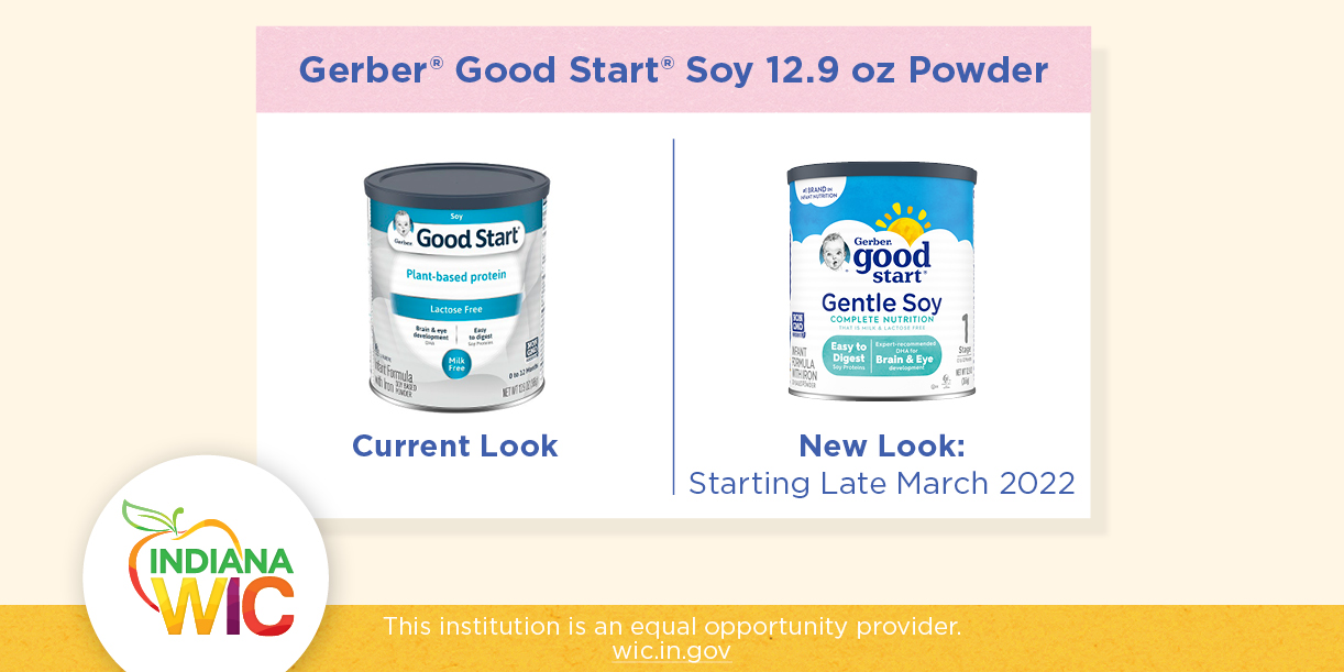 WIC Program contracted formula brand transitions from Gerber to Enfamil  products