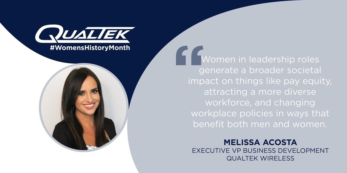 qualtekservices's tweet image. To celebrate #WomensHistoryMonth  QualTek will be highlighting strong women in our company who are leaders, trailblazers, and role models.

Today we are introducing Melissa Acosta, Executive VP of Business Development, QualTek Wireless: qualtekservices.com/womenshistorym…