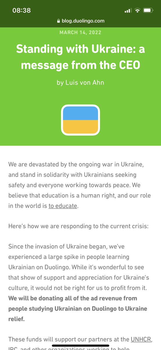lucbongaerts's tweet photo. Supporting Ukraine by studying Ukranian… #ukranianrussianwar @oekraine1212 @duolingo https://t.co/5PwlkIrHEJ